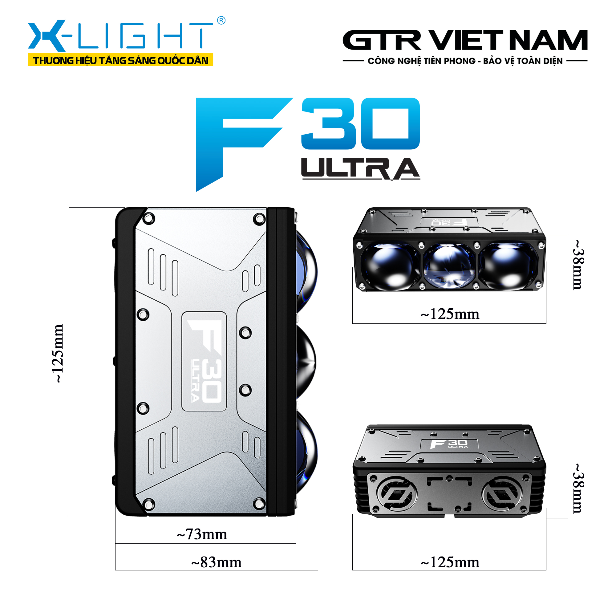 Đèn gầm lắp rời X-Light F30 Ultra